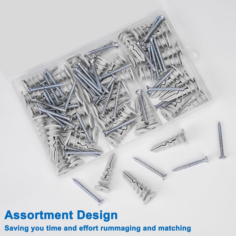 Vmuter Self Drilling Drywall Anchors, 170PCS Heavy Duty Dry Wall