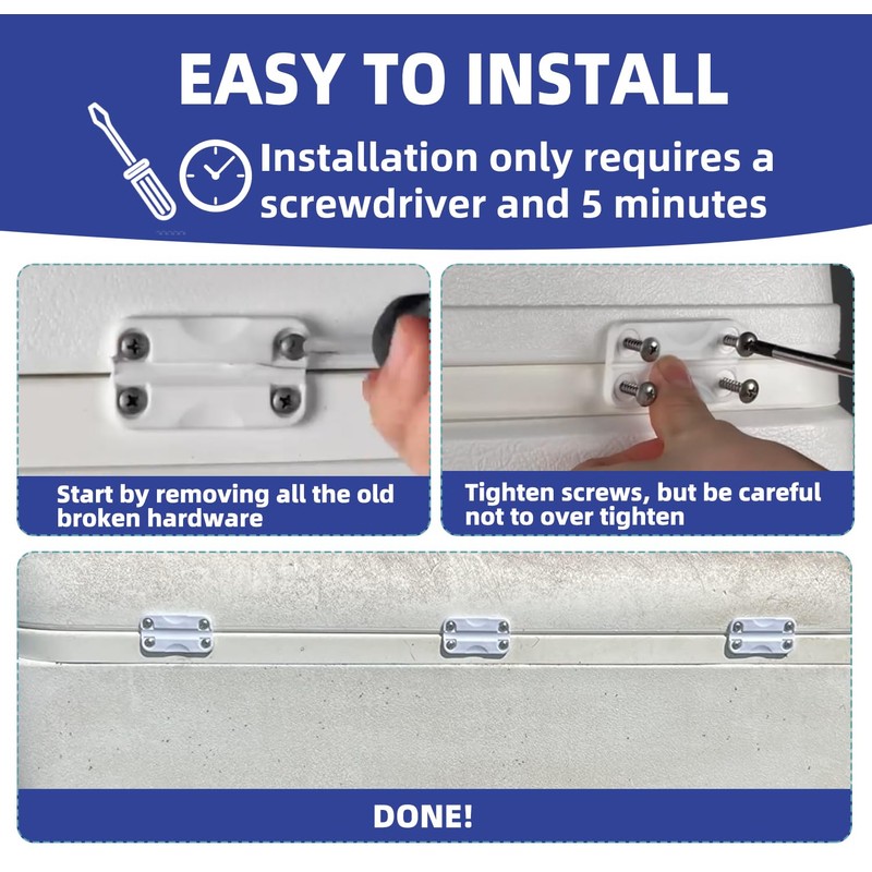 4PCS Cooler Replacement Plastic Hinges and Screws for Igloo 24012，New