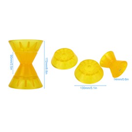 Rodillo de Proa de PVC Flexible, 3 Piezas, Rodillo de Proa de Barco Suave para Caravana, Remolque de Barco, RV
