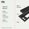 Fittes Framed Floor Vent [Lite] - 4"x10" - Matte Black