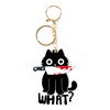 Luckious Creative Cartoon Black Cat Keychain - Cute and Durable