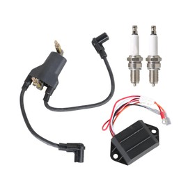 Silscvtt Golf Cart Ignition Coil Ignitor and Spark Plugs Replacement for EZGO 4 Cycle 26652-G01 72562-G01 1996-1998