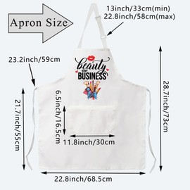 PLITI Makeup Artist Apron For Women Beauty Is My Business Esthetician Gift Cosmetology Student Gift Beautician Gift (My Beauty APU)