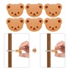 Auped 12PS Bear Shaped Wooden Knobs, Wooden Drawer Drawers, Natural