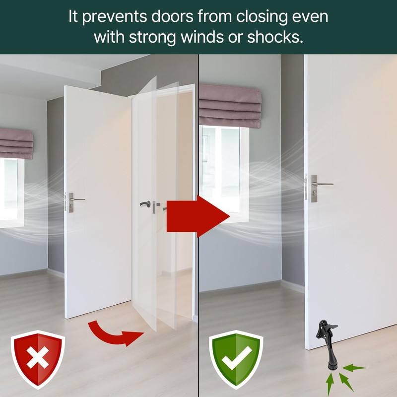 Kickdown One Touch Door Stopper 4 inch - Durable Heavy-Duty