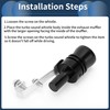 X AUTOHAUX Turbo Sound Exhaust Muffler Pipe Whistle, Rear Tailpipe