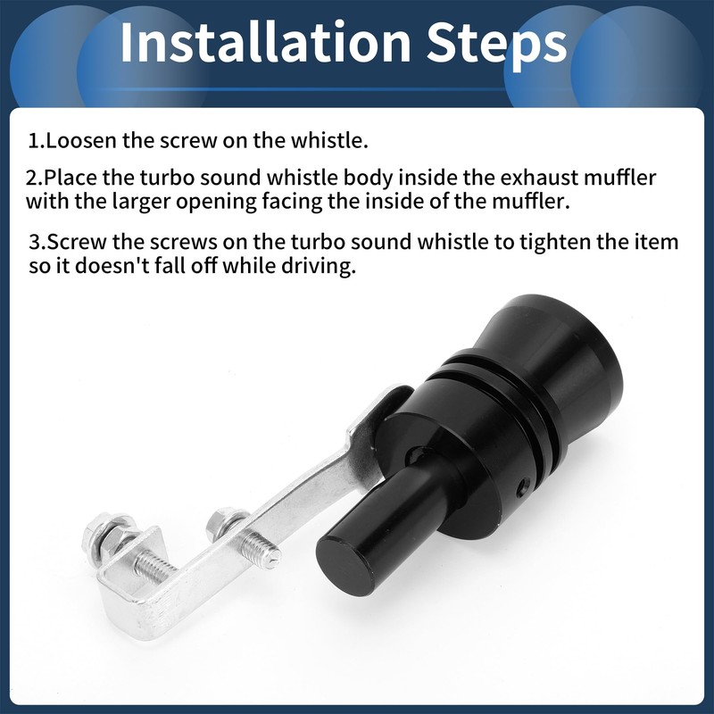X AUTOHAUX Turbo Sound Exhaust Muffler Pipe Whistle, Rear Tailpipe