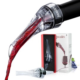 Jwalin Wine Aerator and Pourer – Premium Air Decanter Spout to Enhance Wine Flavor & Aroma, No-Drip Wine Pourer Spout for Red & White Wines, Perfect Gift for Wine Lovers