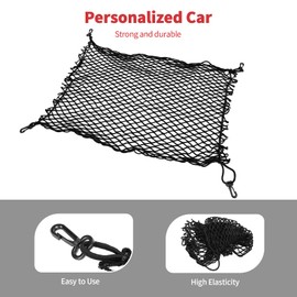 Linskip Stretchable Cargo Net for 2021-2026 Ford Bronco Sport – Trunk Organizer & Elastic Storage Net for Bronco Sport Accessories(Black)