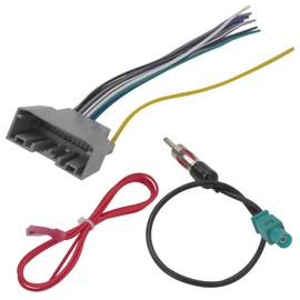 Car Stereo Wiring Harness Radio Wire with Antenna Adapter Connector Fit for 2008-2010 Dodge Charger