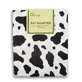 Fat Quarter 100% Cotton for Sewing Crafts - 18 x 21 Inches (Cow Print)