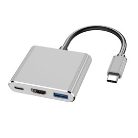 USB Type C HDMI Adapter, Type-C Multiport Adapter, USB 3.0 Port, Type C Hub, 4K Resolution, HDMI Output Port, 3-in-1 Converter Adapter, 100W Rapid PD Charging Port, UHD Converter, Compatible with