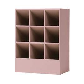 Organizador de maquillaje Caja de almacenamiento de lápiz labial Nueve cuadrícula de silicona creativa niña en forma de corazón mesa de tocador de... 