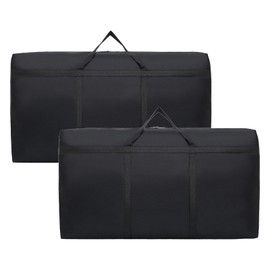 GIEEU 2 Pack 125L Extra Large Storage Bags, Heavy Duty Waterproof Oxford Moving Bags with Zips & Handles, Space Saving Organizer for Clothes, Bedding, Duvets and Moving, Sturdy Durable for Home Use