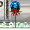 WAIU Nativity Secen Solar Garden Stake Christmas Decorations Outdoor Solar