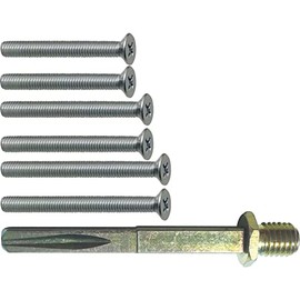 Solido Mounting Set for Interchangeable Fittings, Door Thickness 55-65 mm, Galvanised Steel