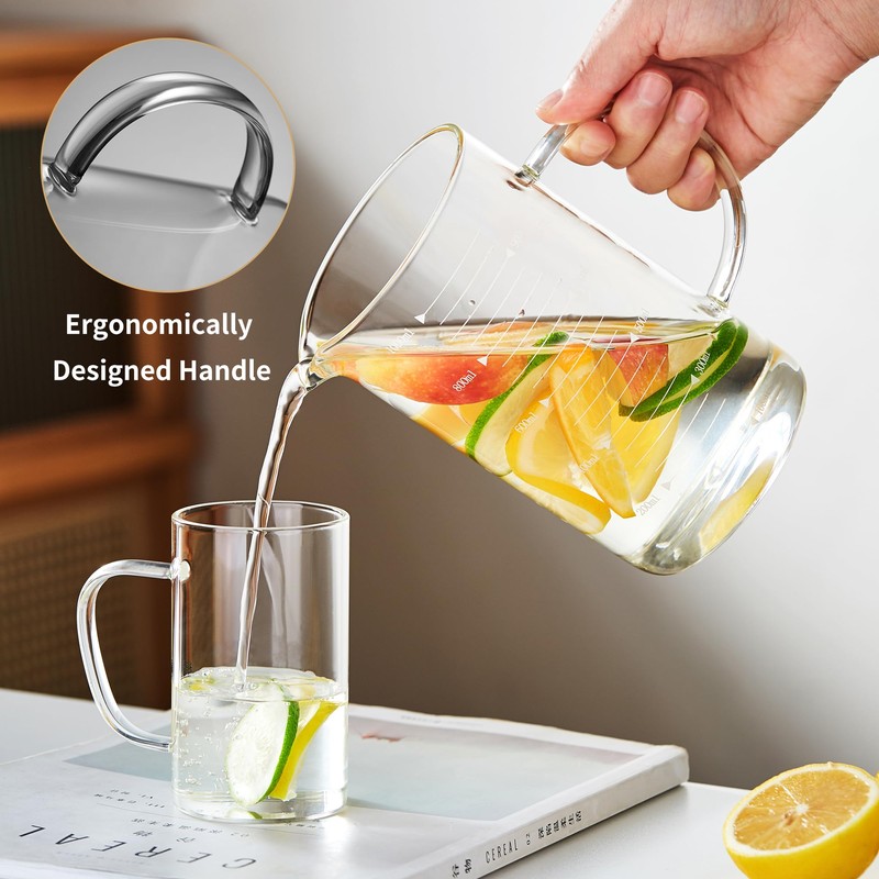 Unbreakable Glass Measuring Cup with V-Shaped Spout and Handle -