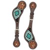 Turquoise Cross Turquoise Beaded Ladies' Spur Straps