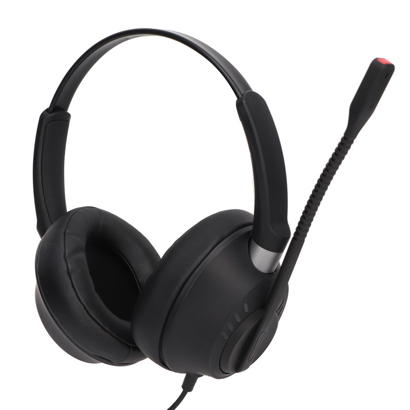 Binaural Customer Service Headset ENC Noise Reduction 3.5mm Communication Headset