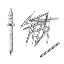 500 Pcs Double Headed Nails, Seamless Baseboard Wire Nails, Double Headed with Sleeve Tool Specific for Home Decoration, Furniture and Construction