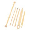 6Pcs Wood Hand Loom Stick Set Wood Weaving Crochet Needle