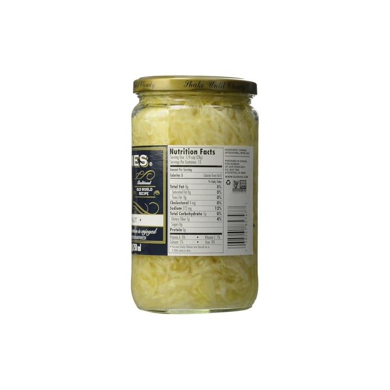 Bubbies Sauerkraut 25.0 OZ(Pack of 3)