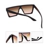FOURCHEN Square Oversized Sunglasses for Women Men Fashion Flat Top