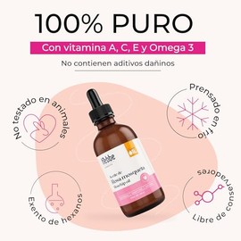 HEBBE Aceite De Rosa Mosqueta 100 Ml |Regenerador Cosmético | Ayuda A Mejorar La Apariencia De Manchas Y Marcas | Nutre Piel Seca Y Sensible | Uso Fac