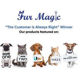 Fur Magic Reusable Pet Fur Remover Brush for Dogs Cats Remove Hair from Furniture Clothes Sofa + Pair of Grooming Gloves