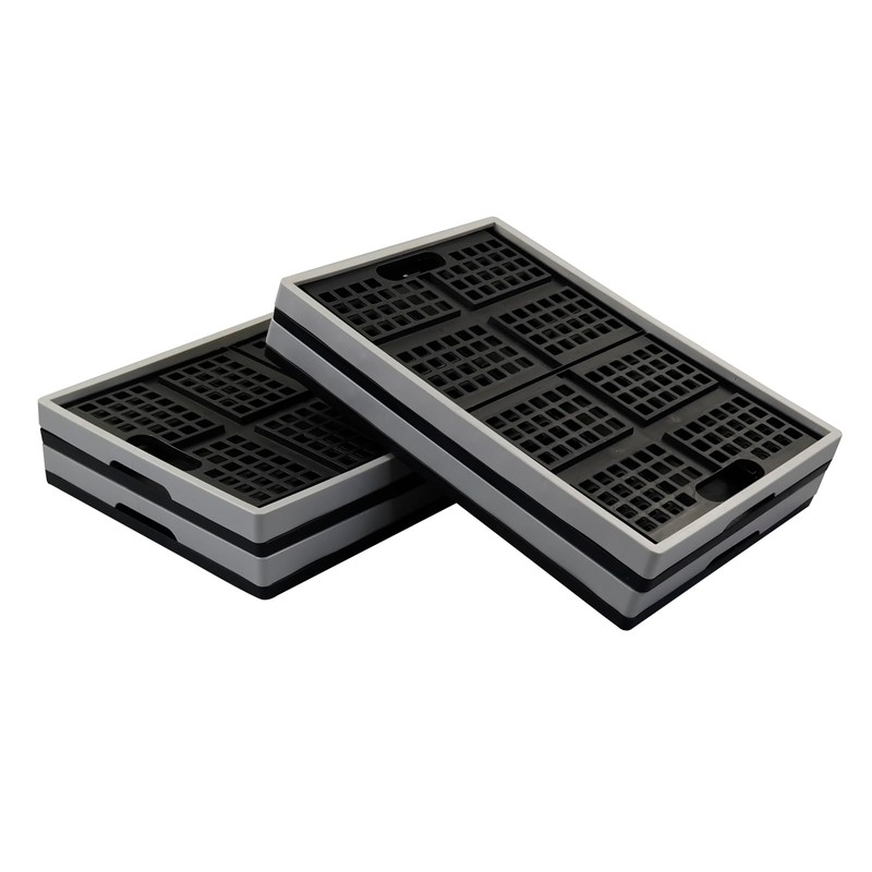 Asking 4-Pack 42 L Stackable Collapsible Crate, Plastic Folding Storage
