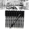 WONOLO 12PCS 0.5mm Erasable Pen Black Gel Ink Roller Ball