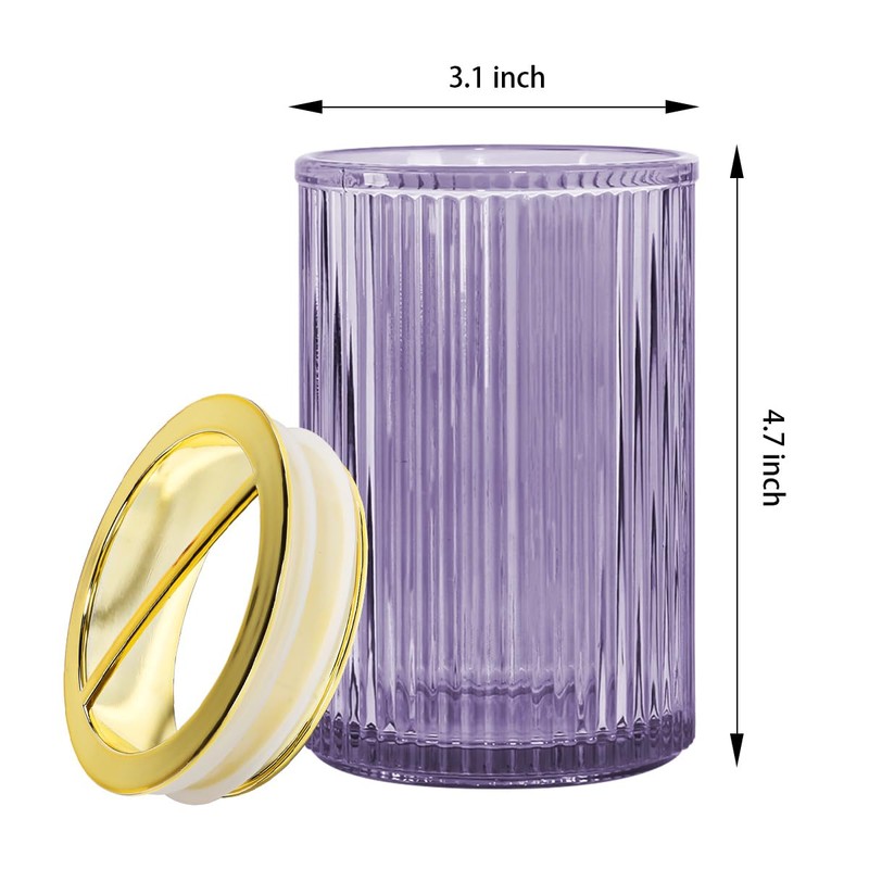 Tonxus Toothbrush Holders for Bathrooms, Purple Glass Toothbrush Holder and