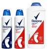 Kit 2 Desodorantes en Aerosol Rexona y + 1 Talco