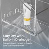 AITEE Acrylic Bathroom Organizer Caddy, Clear Shampoo Holder Wall Mounted,