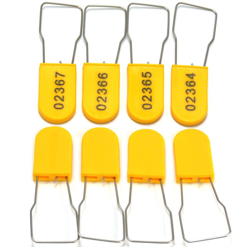 20pcs Security Metal Wire Padlocks, Plastic Security Seals Disposable Anti-Tamper
