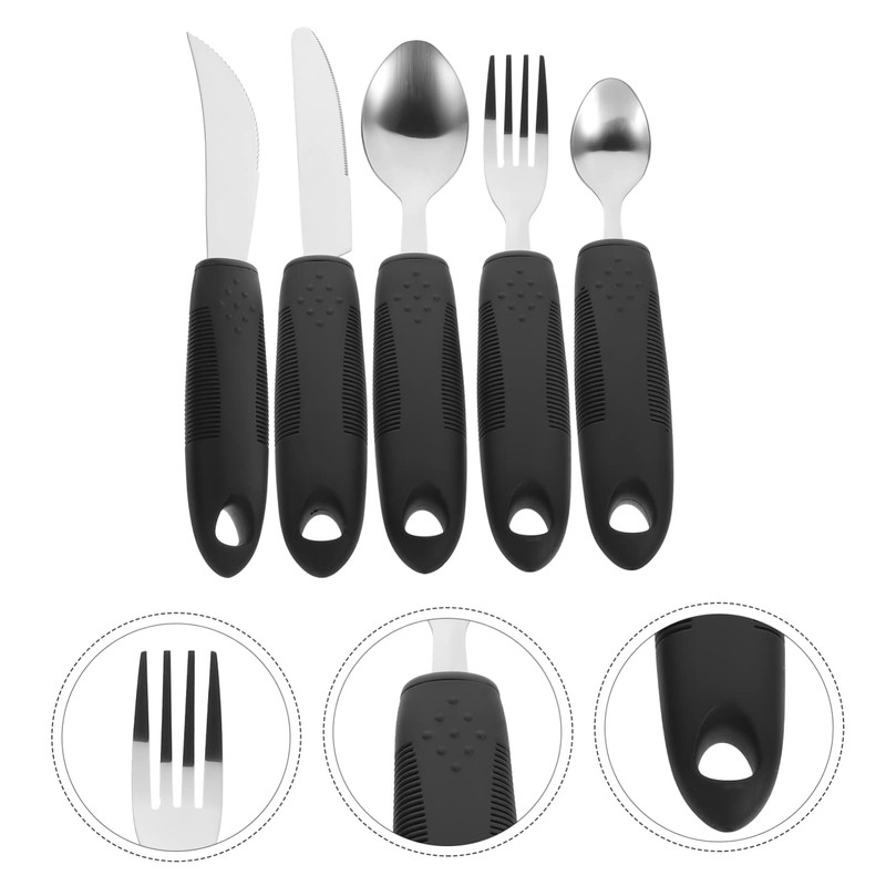 Healeved 1 Set Anti-shake Tableware for The Elderly Portable Disabled