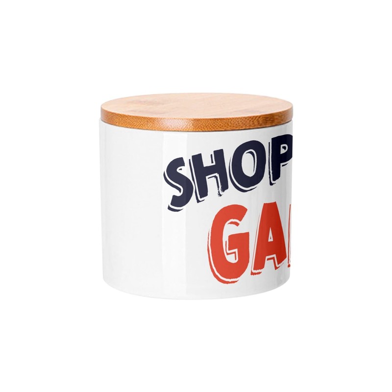 Fabulous Ceramic Pot with Bamboo Lid - Shopper Hallway Fashion