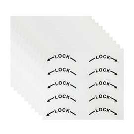 Lock/Unlock Directional Self-Adhesive Stickers, 100Pcs Transparent Labels with Strong Adhesive for Doors, Glass, Switches, and Valves