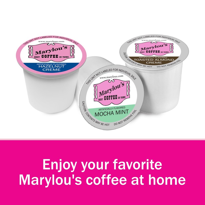 Marylou's Mocha Mint Flavored Gourmet Coffee - Dark Roast, K-Cup