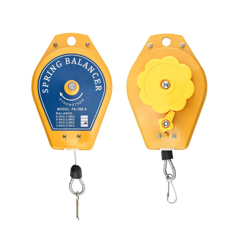 QWORK Spring Balancer, 2 Pack 3.3lbs - 6.6lbs Bearing Retractable