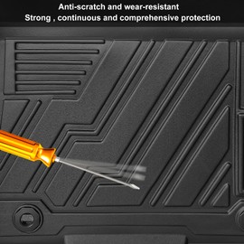 3pcs Floor Mats Liners Set Compatible for 2021 2022 2023 Toyota Sienna 8 Seat Heavy Duty All-Weather Floor Mats Rubber TPE Floor Liner Black