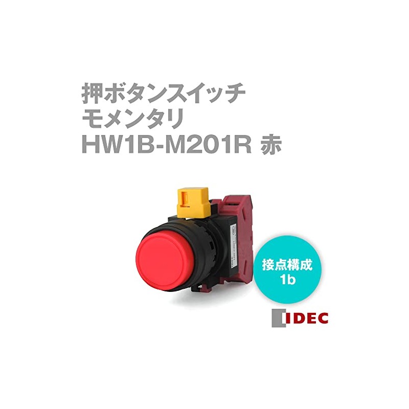 IDEC HW1B-M201R Pushbutton Switch, HW Series, φ0.8 inches (22 mm),