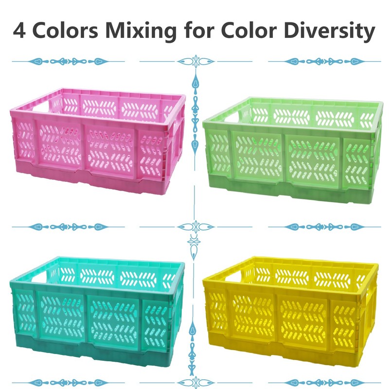 PTEREIW 4 Pack 20L Large Closet Storage Baskets Bins for