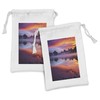 Ambesonne Glacier National Park Fabric Pouch Set of 2, Inland