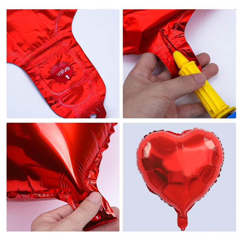 Happy Birthday Balloons Birthday Decoration (Red)