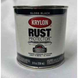 KRYLON Rust Protector and Preventative Enamel with Primer Half-Pints Gloss Black