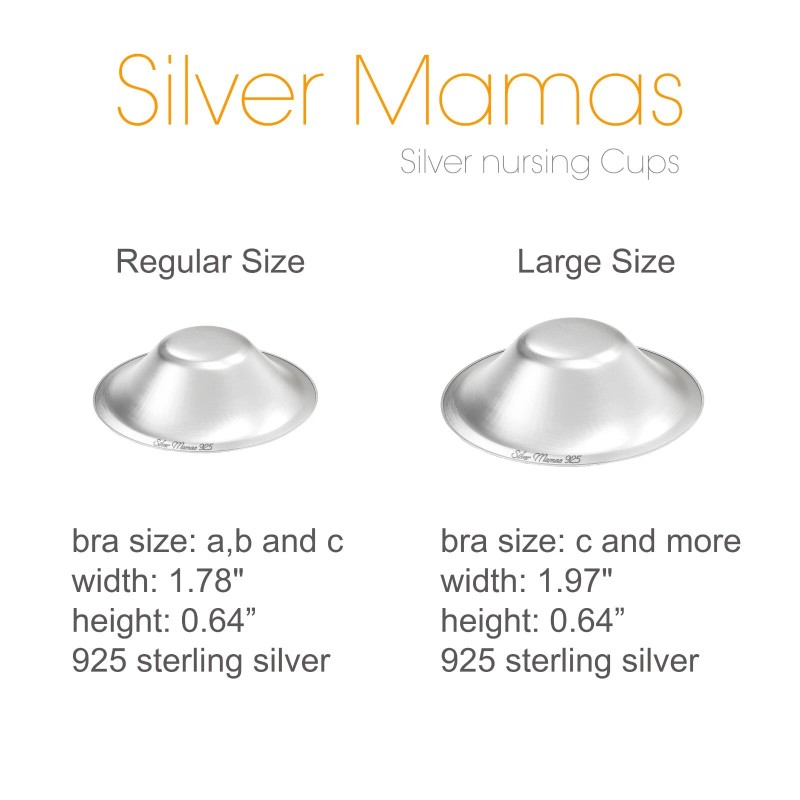Silver Mamas Nursing Cups , silver nipple covers breastfeeding shield