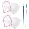 Cuenco para Remojar Uñas Rosa con Acero Inoxidable, Kit de