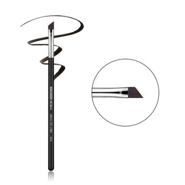 EIGSHOW Eyeliner Brush Fine Angled - PRO Precision Eye Liner Makeup Brush -Ultra Thin Slanted Flat Angle - Premium Quality - Cruelty Free Synthetic Bristles - Apply Gel Powder Liquid Cream (E835 2piece)