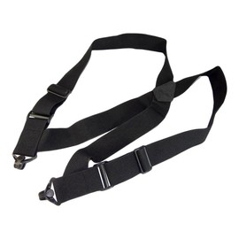 Holdup Airport Friendly/No Buzz Suspenders for Men (Black 2" Hip)